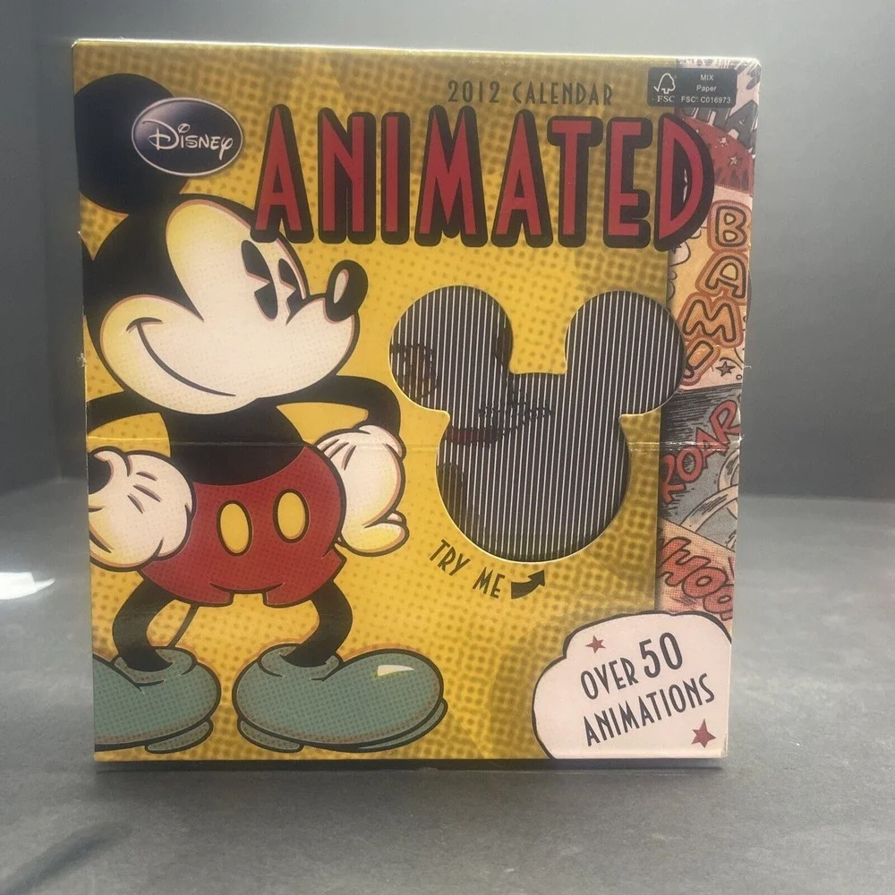 2012 Disney Animated Calendar, New, Rare,‎ OOP